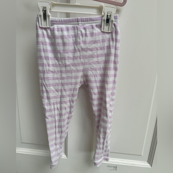 Disney 3T Girls Purple and White Stripe Pajama Bottoms Pants - Picture 1 of 5